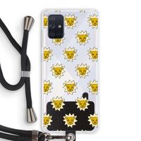 Leeuwenkoppen: Samsung Galaxy A71 Transparant Hoesje met koord