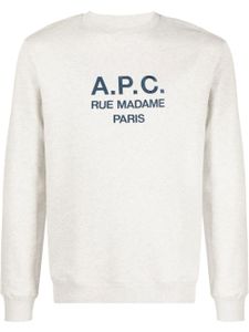 A.P.C. sweat à logo imprimé - Tons neutres