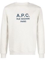 A.P.C. sweat à logo brodé - Tons neutres