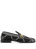 Marni mocassins à motif monogrammé - Noir