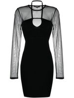 DONDUP Mini-jurk met print - Zwart - thumbnail