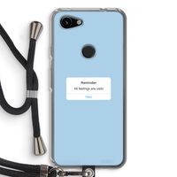 Reminder: Pixel 3a Transparant Hoesje met koord