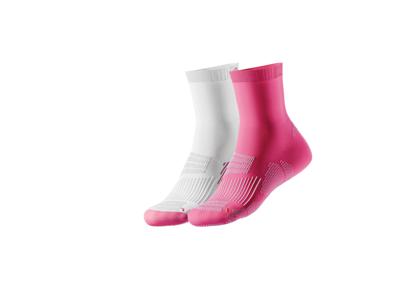 CRIVIT 2 paar sportsokken (Wit/roze, 39-42)