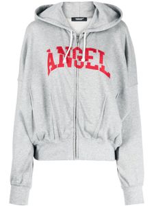 Undercover hoodie imprimé à fermeture zippée - Gris