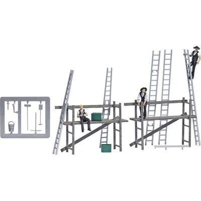 Busch 79902 H0 Action-set kamermannen met steigers figuren Bouwpakket