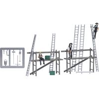 Busch 79902 H0 Action-set kamermannen met steigers figuren Bouwpakket Busch 79902 H0 Action-set kamermannen met steigers figuren Bouwpakket