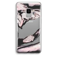 Roze stroom: Samsung Galaxy S9 Transparant Hoesje