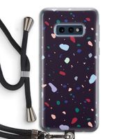 Dark Rounded Terrazzo: Samsung Galaxy S10e Transparant Hoesje met koord Dark Rounded Terrazzo: Samsung Galaxy S10e Transparant Hoesje met koord