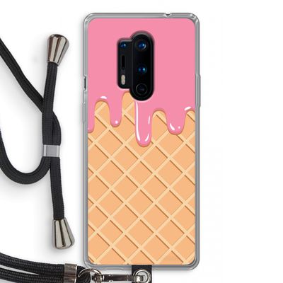 Ice cream: OnePlus 8 Pro Transparant Hoesje met koord