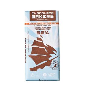 Reep tres hombres 52% melk cacaonibs & koffie bio