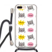 Meow: iPhone 7 PLUS Transparant Hoesje met koord