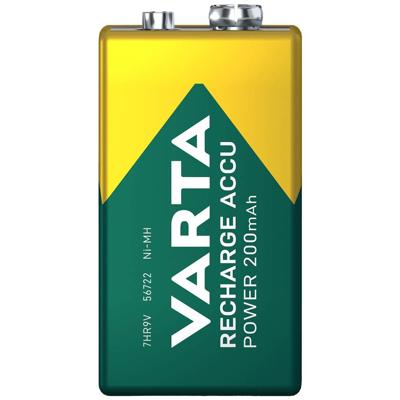Varta RECH.AC.Power 9V200mAh BLI1 Oplaadbare 9V batterij (blok) NiMH 8.4 V 200 mAh 1 stuk(s)