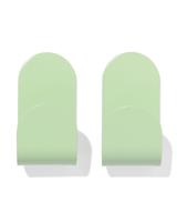 HEMA Plakhaken 2.5x5cm rvs groen - 2 stuks (groen)