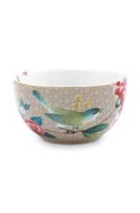 Pip Studio Blushing Birds Kom Khaki 12 cm