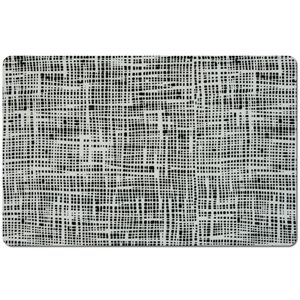 1x placemats gestreept - kunststof - 44 x 29 cm - zwart - abstract