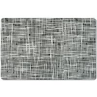 1x placemats gestreept - kunststof - 44 x 29 cm - zwart - abstract