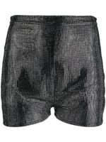 Giuseppe Di Morabito short taille haute à ornements strassés - Noir - thumbnail