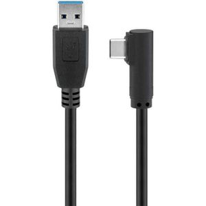 Goobay 66501 USB-kabel USB 3.2 Gen 1 (3.1 Gen 1) 1 m USB A USB C Zwart