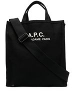 A.P.C. sac cabas à logo imprimé - Noir