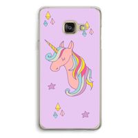 Roze eenhoorn: Samsung A3 (2017) Transparant Hoesje
