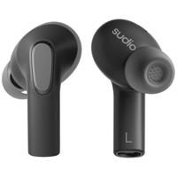 Sudio E3 In Ear headset Bluetooth Stereo Zwart Noise Cancelling Headset, Oplaadbox, Touchbesturing