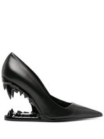 GCDS escarpins Morso 110 mm en cuir - Noir