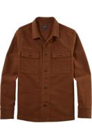 OLYMP Casual Regular Fit Overshirt bruinrood, Effen - thumbnail