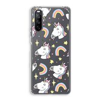 Rainbow Unicorn: Sony Xperia 10 III Transparant Hoesje