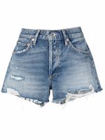 AGOLDE short en jean à effet usé - Bleu