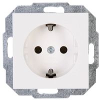 Kopp HK07 enkel stopcontact met randaarde wit glanzend