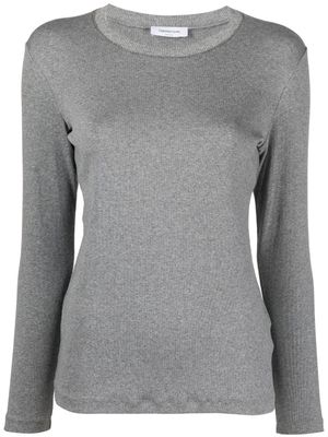 Fabiana Filippi pull en maille fine à col rond - Gris