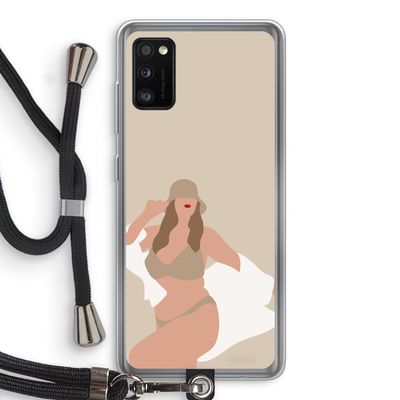 One of a kind: Samsung Galaxy A41 Transparant Hoesje met koord