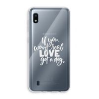 Partner in crime: Samsung Galaxy A10 Transparant Hoesje