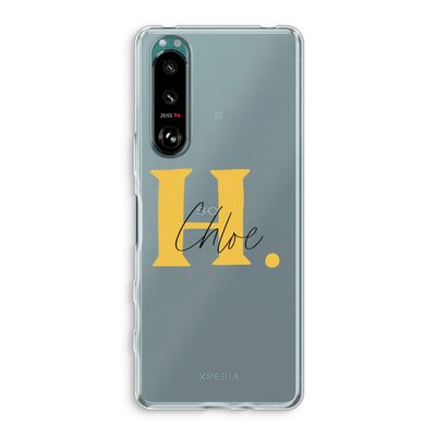 Amber Script: Sony Xperia 5 III Transparant Hoesje