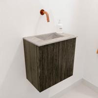 Toiletmeubel Mondiaz Joya Dlux | 40 cm | Meubelkleur Shadow | Faye wastafel Glace Wasbak Midden | Zonder kraangat(en)