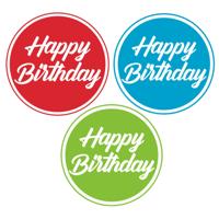 Happy Birthday bierviltjes - glazen onderzetters - 30x stuks - D10 cm - Verjaardag tafel artikelen