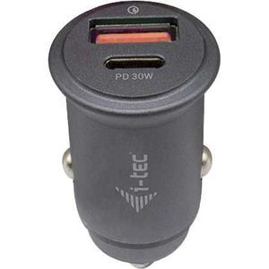 Car Charger 1x USB-C PD 30W, 1x USB QC 3.0 Oplader