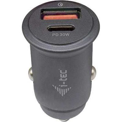 Car Charger 1x USB-C PD 30W, 1x USB QC 3.0 Oplader