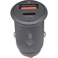 Car Charger 1x USB-C PD 30W, 1x USB QC 3.0 Oplader