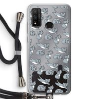 Poezen: Huawei P Smart (2020) Transparant Hoesje met koord