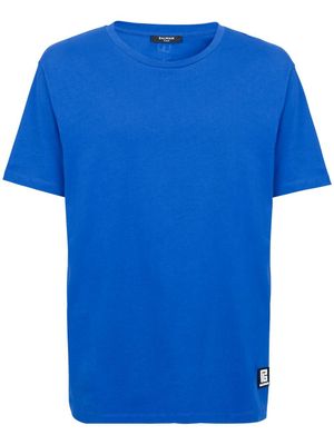 Balmain t-shirt à patch logo - Bleu