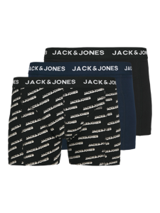 Jack & Jones Boxershorts JACBRIAN Trunks 3-pack Navy Blazer / Black-XL