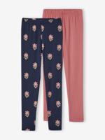 Set van 2 Basics meisjesleggings nachtblauw Set van 2 Basics meisjesleggings nachtblauw