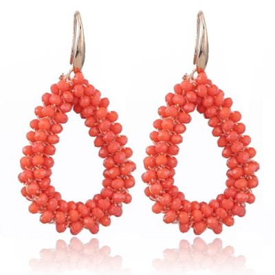 Druppel oorbellen Cilla Jewels Stardust Rood Goudkleurig