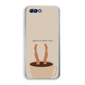 Aggressively drinks coffee: Honor 10 Transparant Hoesje