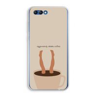 Aggressively drinks coffee: Honor 10 Transparant Hoesje