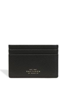 Smythson porte-cartes Panama en cuir de veau - Noir