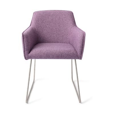 Jesper Home Hofu eetkamerstoel Violet Daisy slide steel