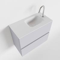 Toiletmeubel Mondiaz Ada | 60 cm | Meubelkleur Cale | Lex wastafel Talc Rechts | 1 kraangat