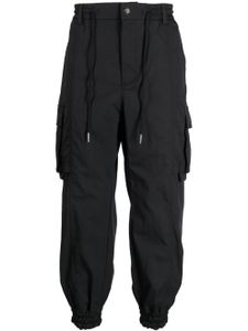 SONGZIO pantalon cargo à lien de resserrage - Noir